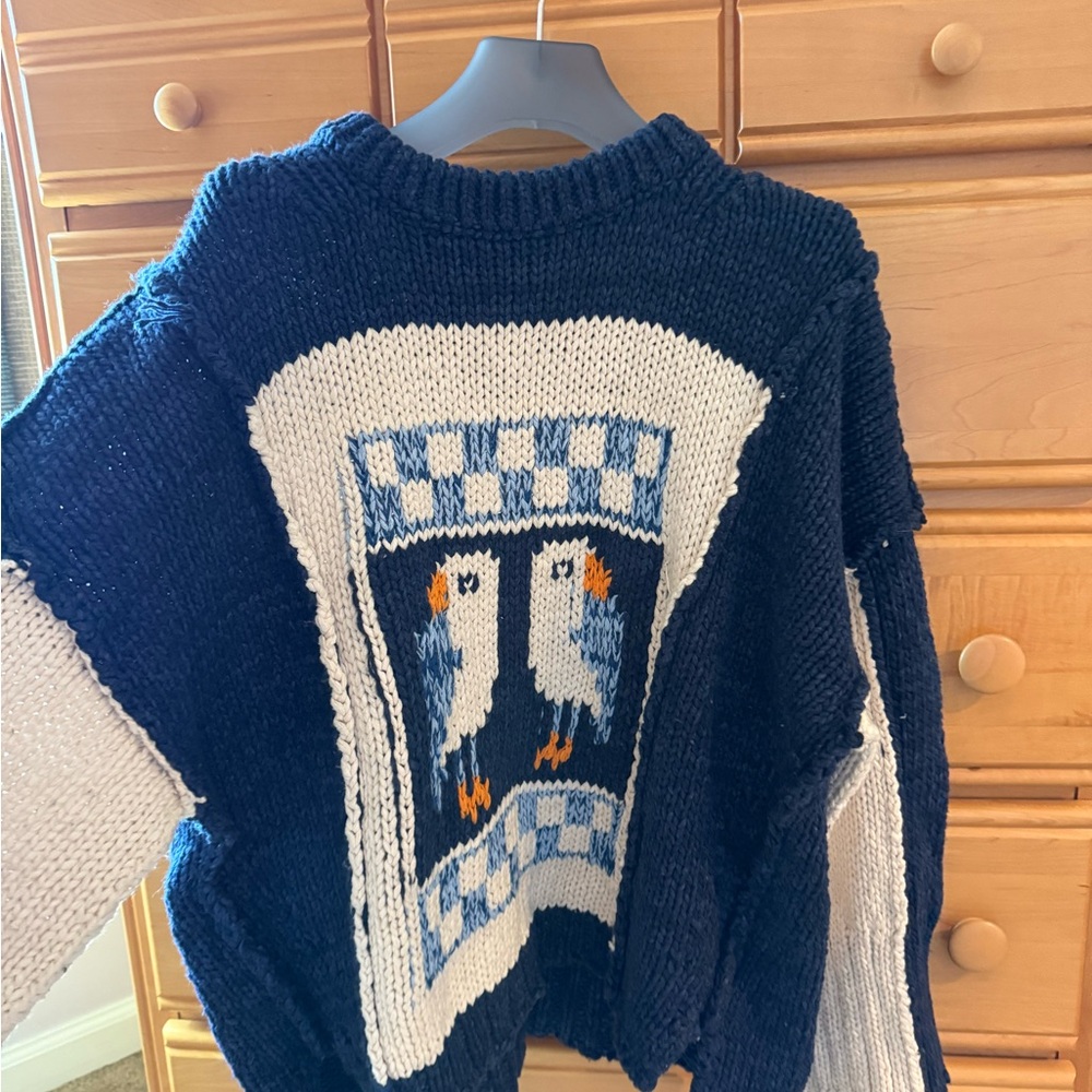Pilcro Chunky Crew Neck Penguin Sweater Anthropologie
